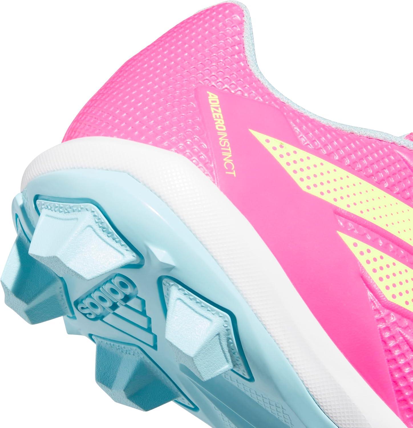 image:imageadidas Kids Adizero Instinct 20 Molded Rubber SoftballLucid PinkLucid LemonBliss Blue