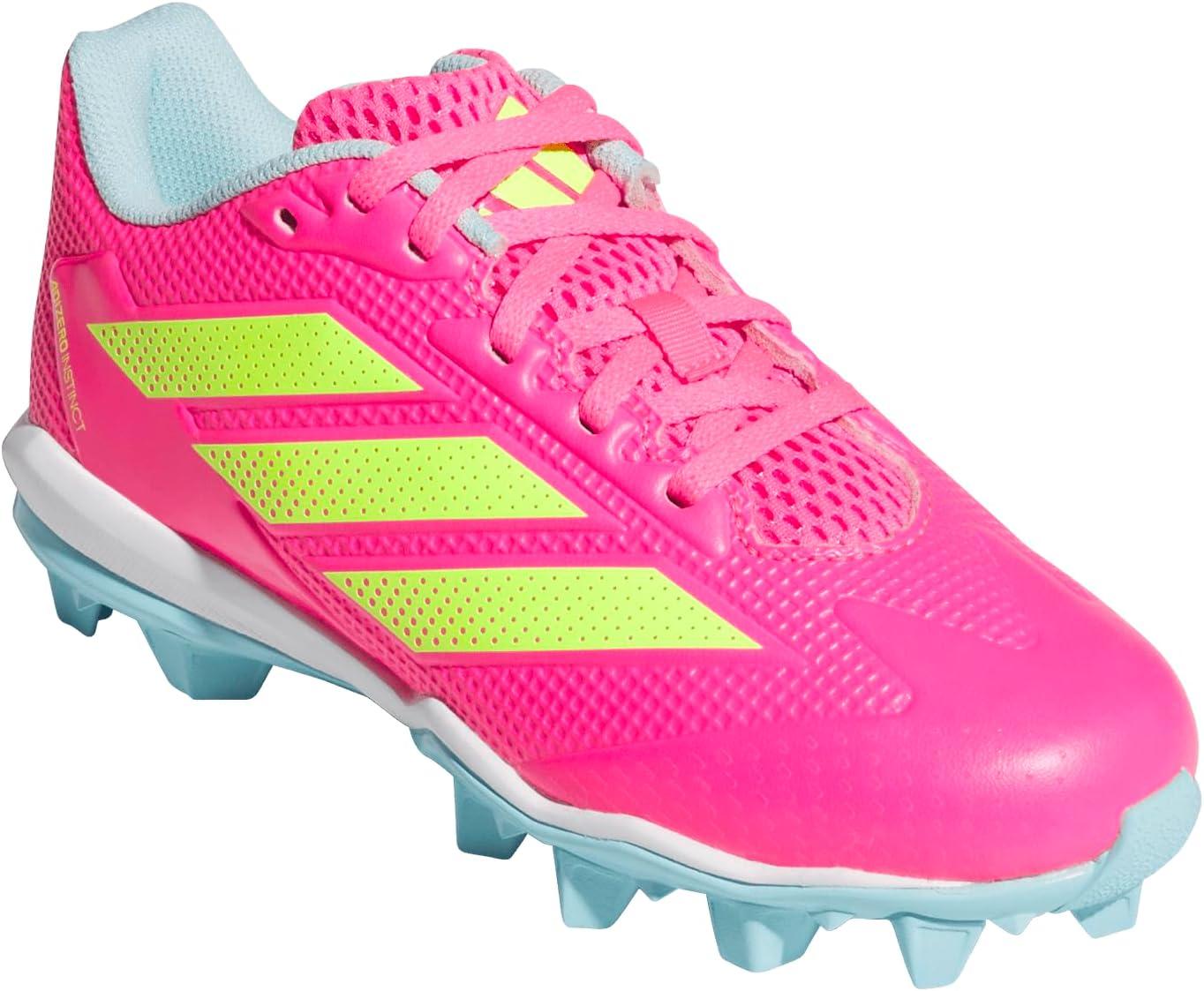 image:imageadidas Kids Adizero Instinct 20 Molded Rubber SoftballLucid PinkLucid LemonBliss Blue