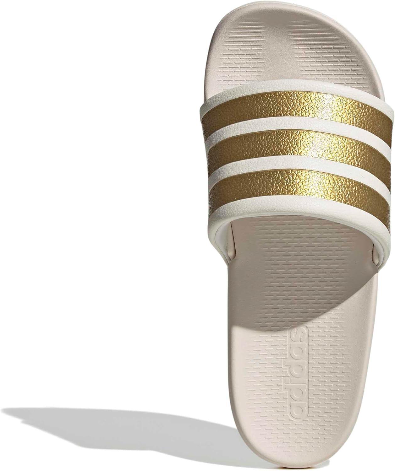 image:imageadidas Womens Adilette Comfort 20Off WhiteGold MetallicChalk White