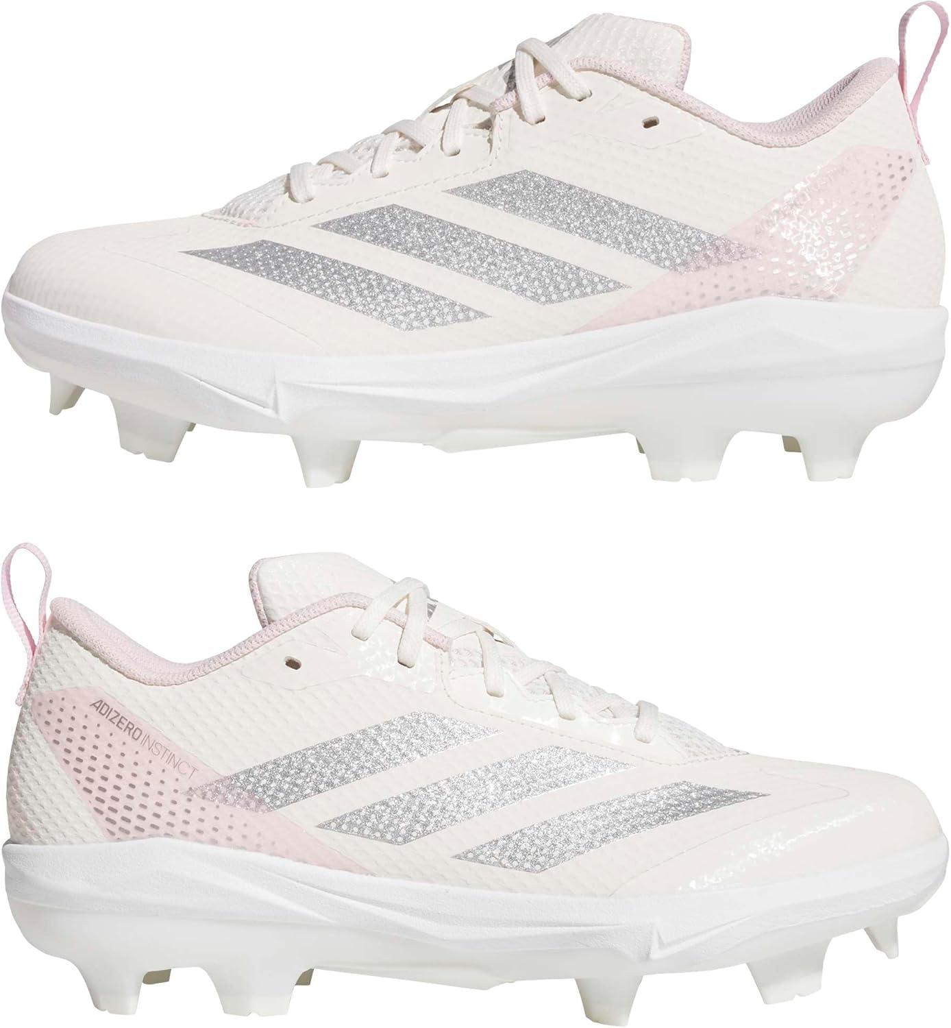 image:imageadidas Womens Adizero Instict TPU 20 Softball Chalk WhiteSilver MetallicClear Pink 8