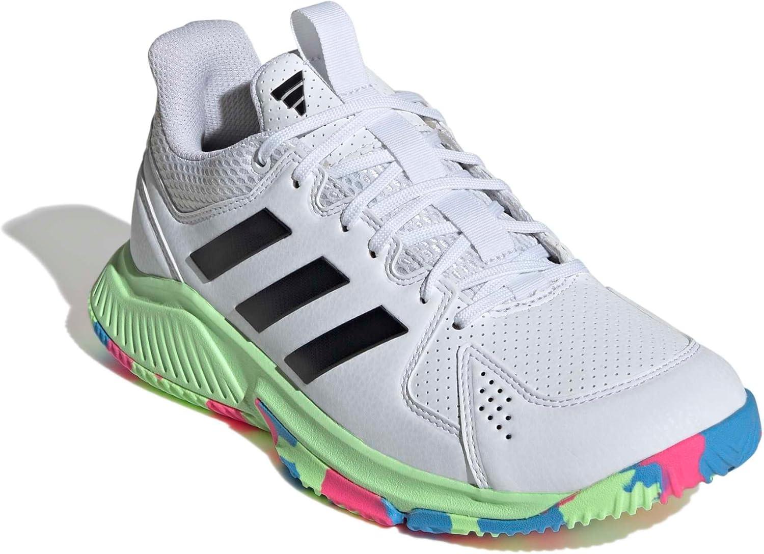 image:imageadidas Womens Court Flight IndoorWhiteBlackGreen Spark