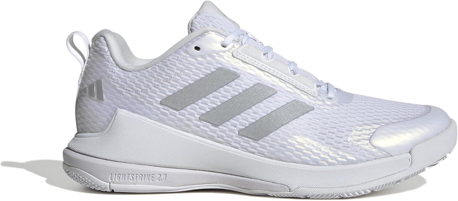 image:imageadidas Womens Novaflight 2 IndoorWhiteSilver MetallicWhite