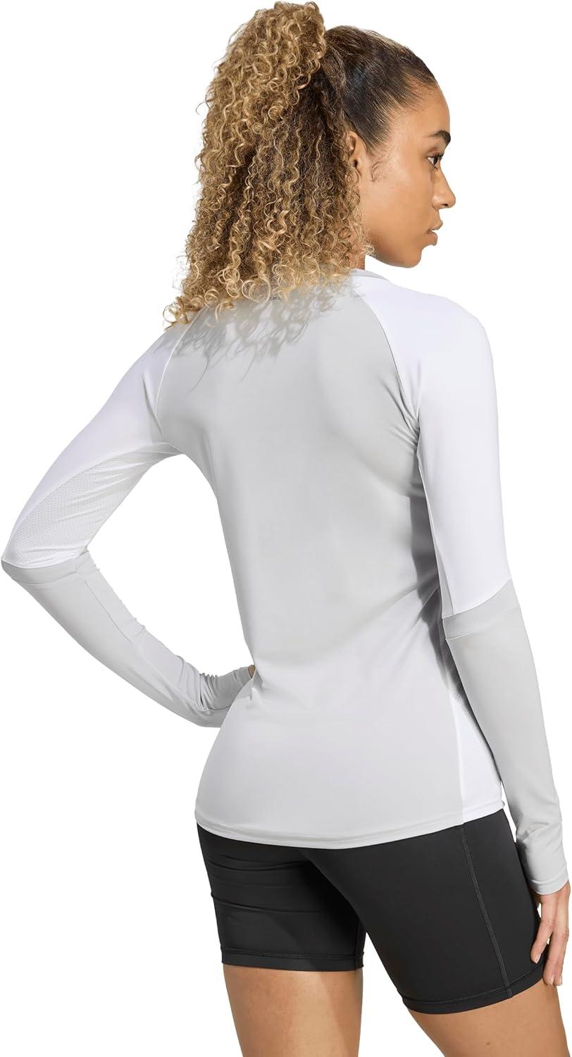 image:imageadidas Womens Quickset Volleyball Long Sleeve JerseyTeam Light Grey