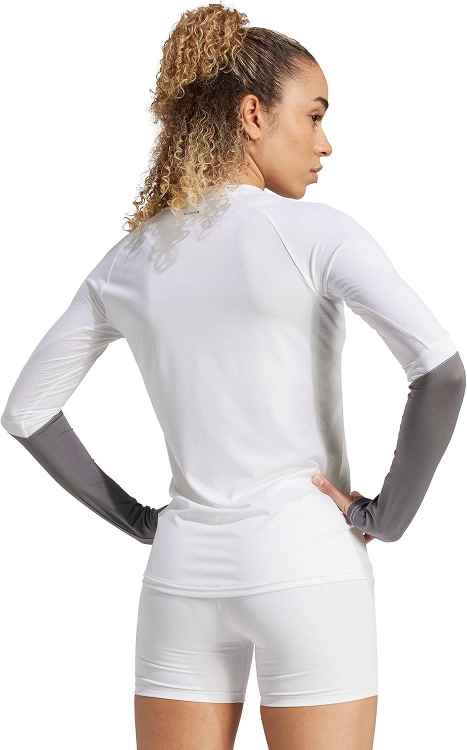 image:imageadidas Womens Quickset Volleyball Long Sleeve JerseyWhite