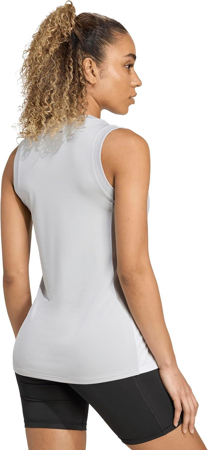 image:imageadidas Womens Quickset Volleyball Sleeveless JerseyTeam Light Grey