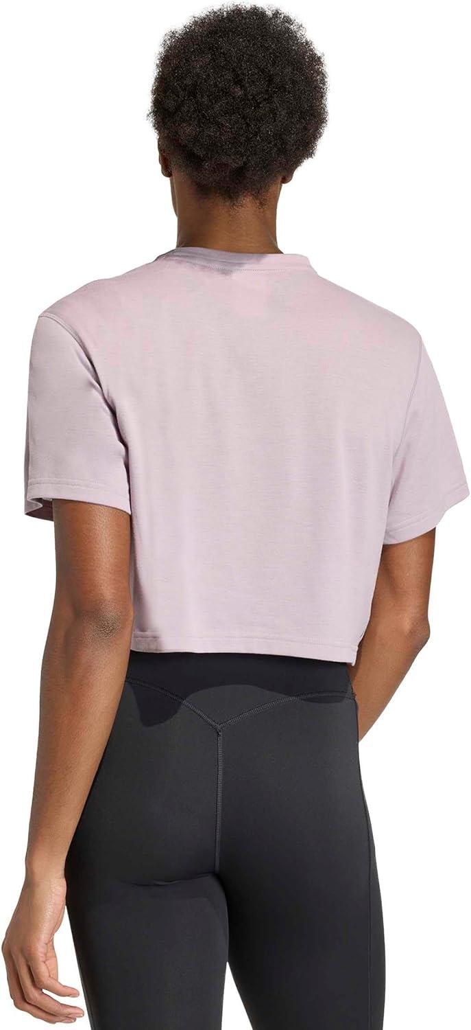 image:imageadidas Womens Train Essentials Boxy Workout Crew Neck Short Sleeve Athletic Casual Tops Casual WhitePreloved Fig