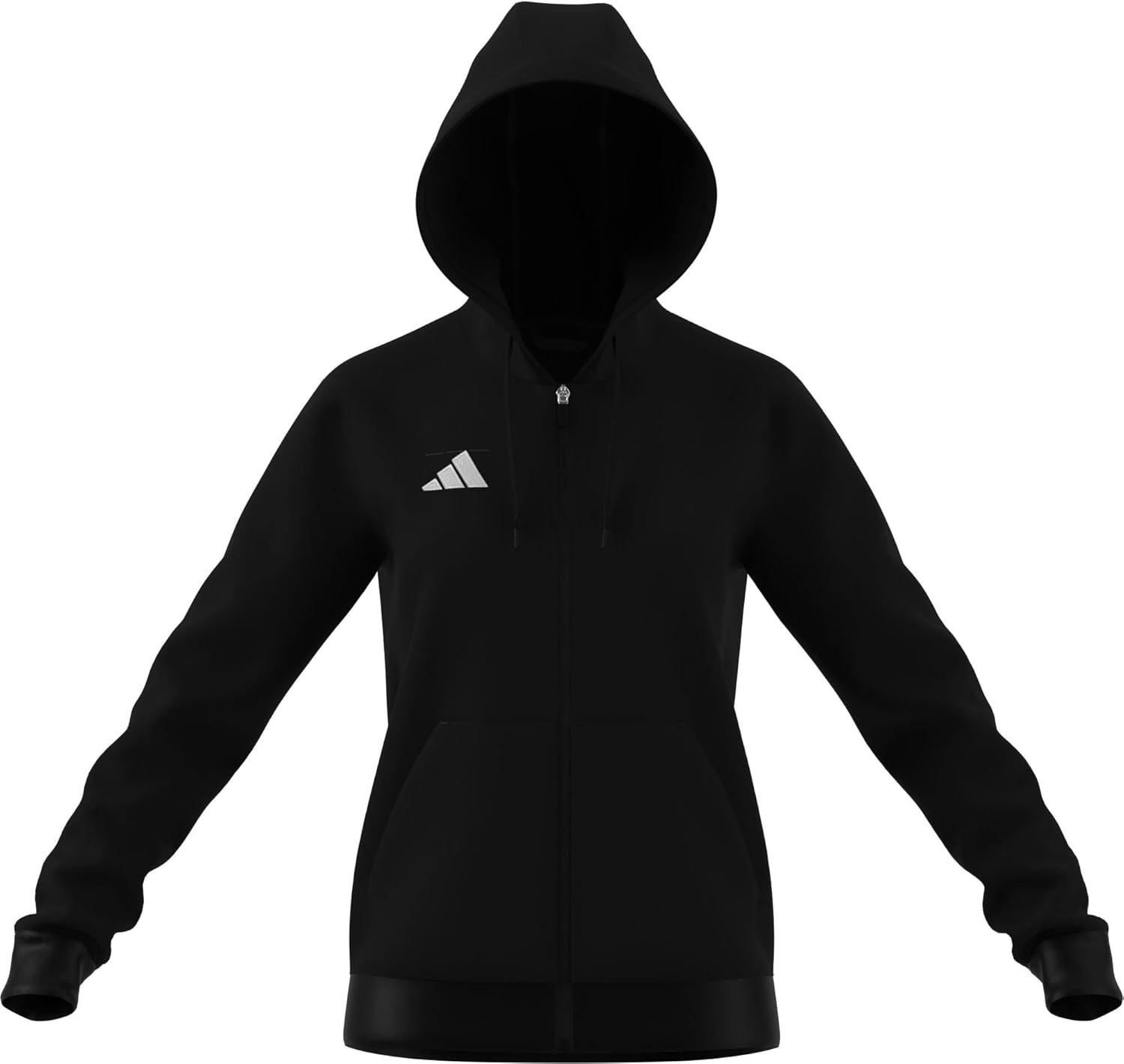 image:imageadidas womens Entrada 26 Fullzip HoodieBlackWhite