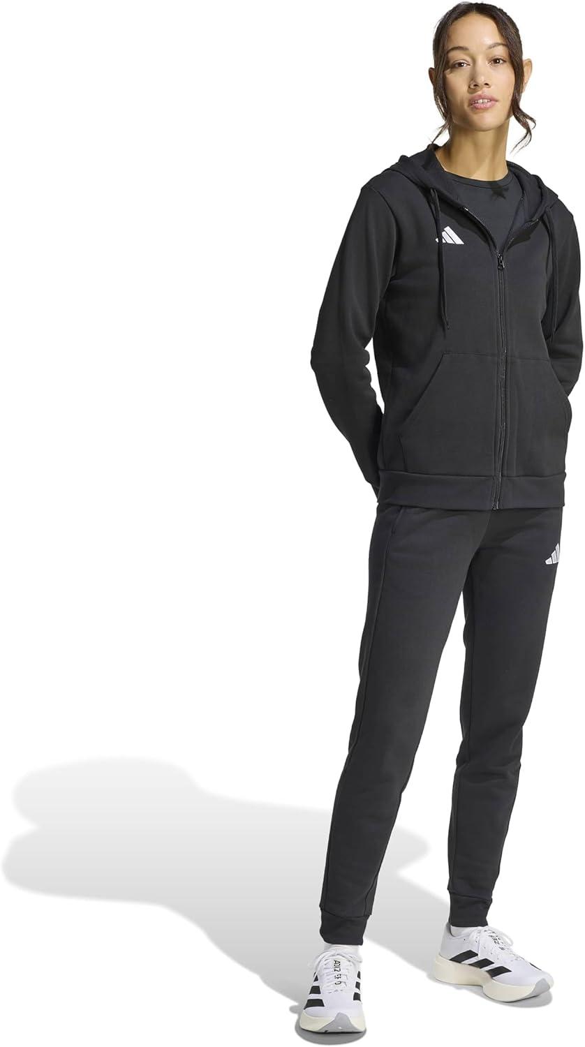 image:imageadidas womens Entrada 26 Fullzip HoodieBlackWhite
