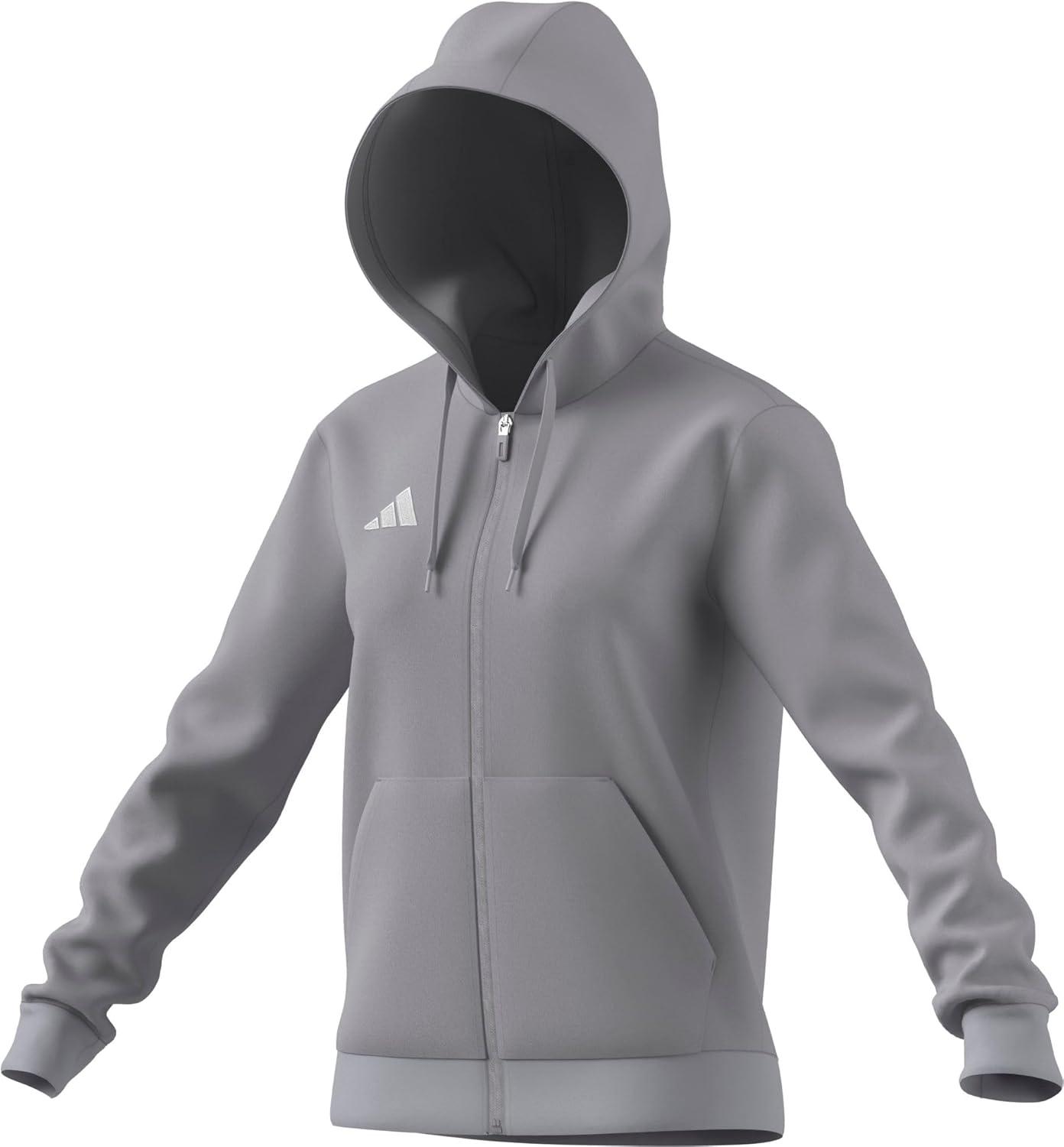 image:imageadidas womens Entrada 26 Fullzip HoodieTeam Light GreyWhite