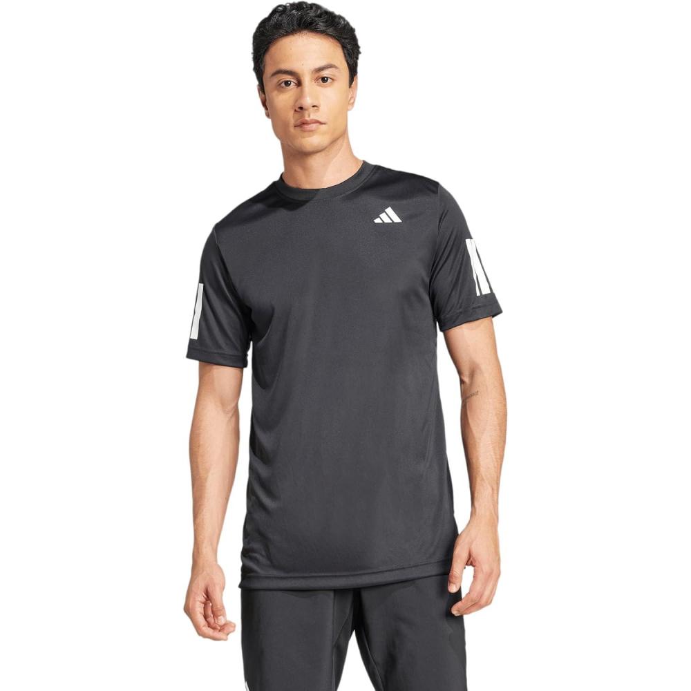image:imageAdidas Mens Club Tennis Climacool 3Stripes TShirtBlack