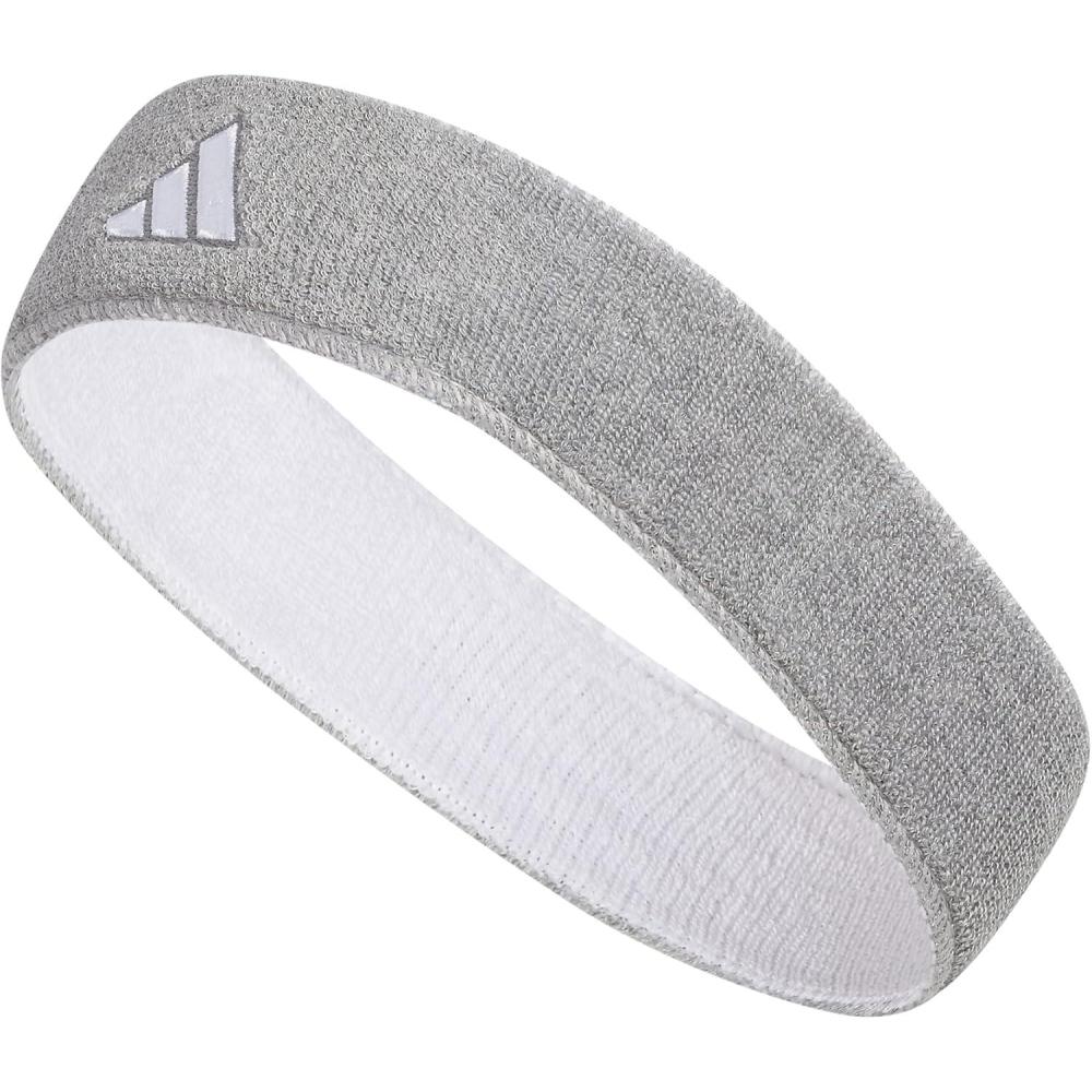image:imageAdidas Unisex Interval Reversible Headband Athletic Sports SweatbandHeather Light GreyWhite