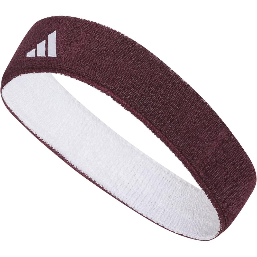 image:imageAdidas Unisex Interval Reversible Headband Athletic Sports SweatbandTeam MaroonWhite