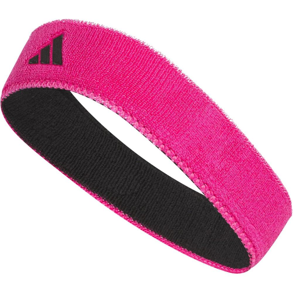 image:imageAdidas Unisex Interval Reversible Headband  Athletic Sports SweatbandTeam Shock PinkBlack