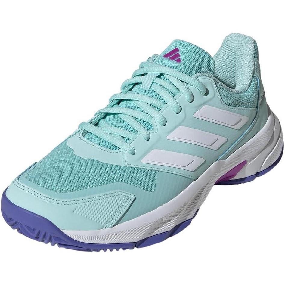 image:imageAdidas Womens Courtjam Control 3 TennisSemi Flash AquaWhiteCobalt Blue
