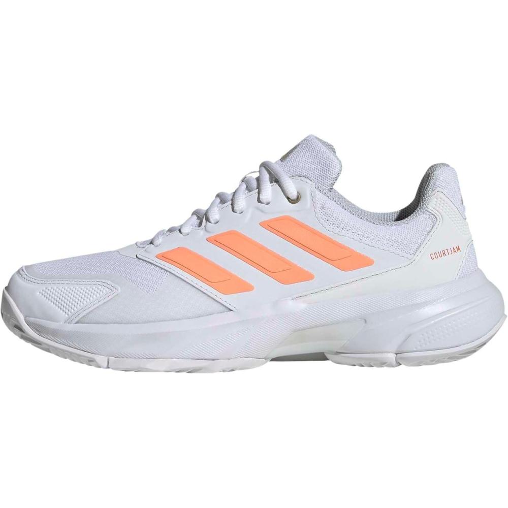 image:imageAdidas Womens Courtjam Control 3 TennisWhiteBeam OrangeCrystal White