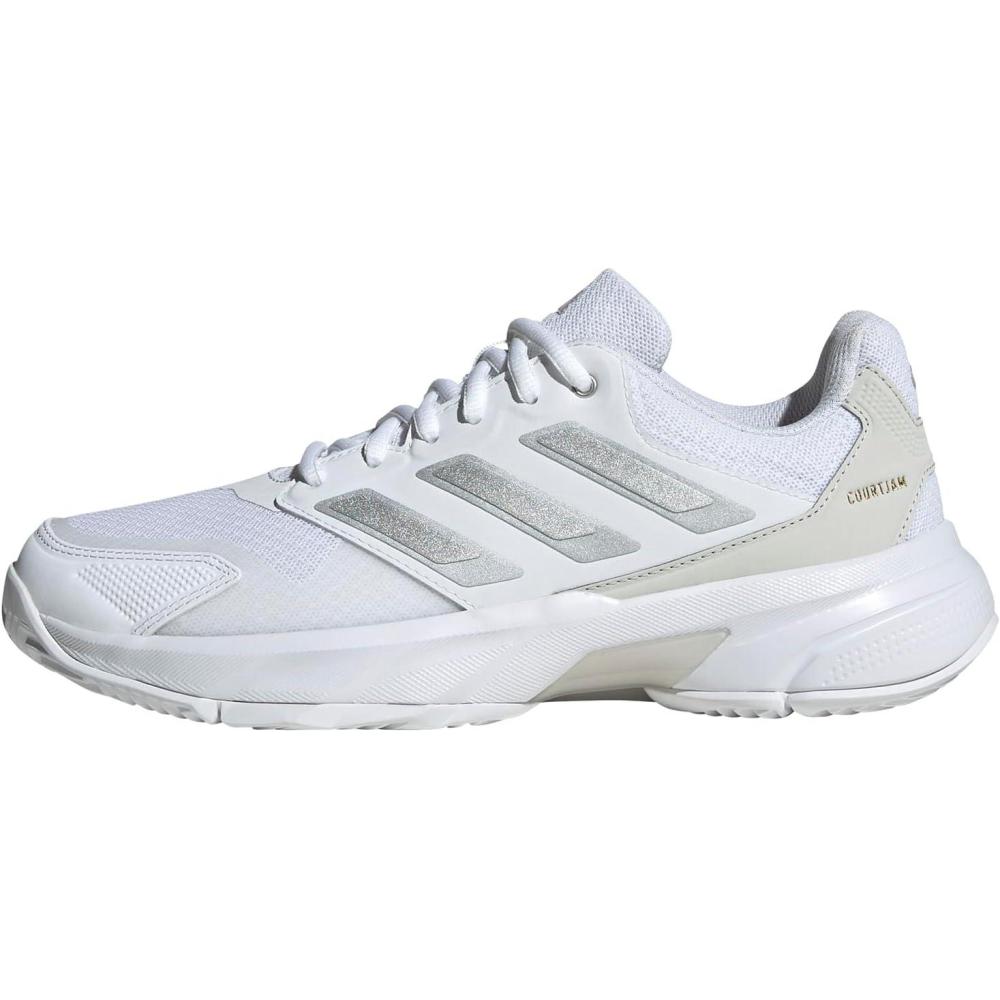 image:imageAdidas Womens Courtjam Control 3 TennisWhiteSilver MetallicGrey
