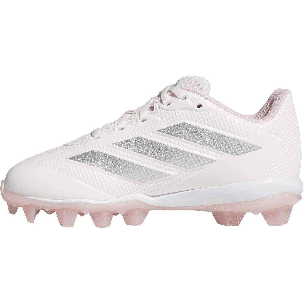 image:imageadidas Kids Adizero Instinct 20 Molded Rubber SoftballChalk WhiteSilver MetallicClear Pink