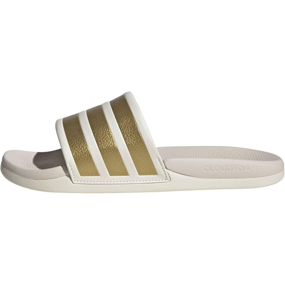 image:imageadidas Womens Adilette Comfort 20Off WhiteGold MetallicChalk White