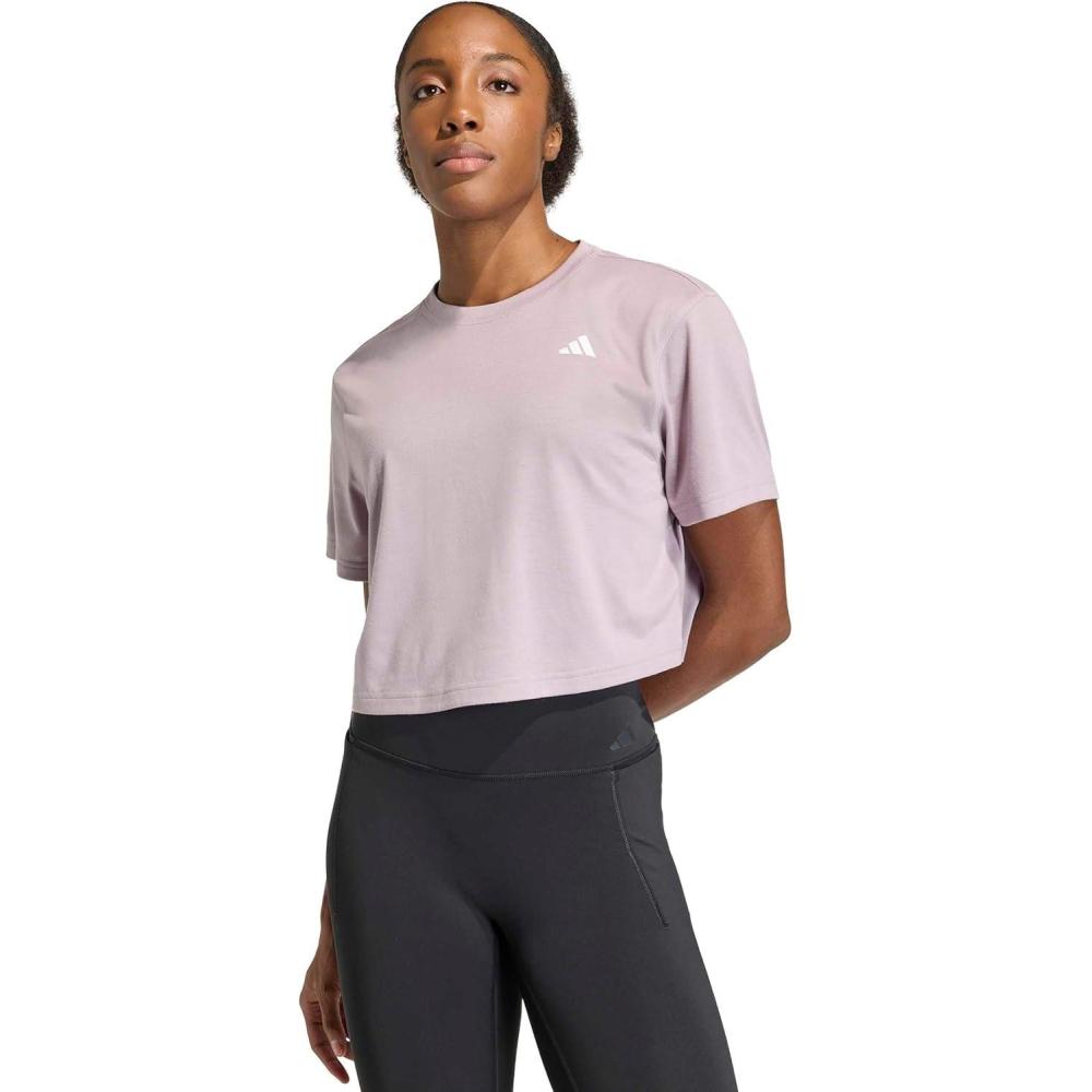 image:imageadidas Womens Train Essentials Boxy Workout Crew Neck Short Sleeve Athletic Casual Tops Casual WhitePreloved Fig