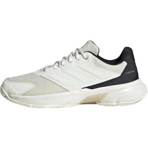 Adidas Womens Courtjam Control 3 Tennis(Off White/Off White/Champagne Metallic)
