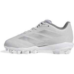 adidas Kids’ Adizero Instinct 2.0 Molded Rubber Softball(Team Light Grey/Silver Metallic/White)