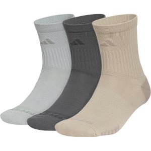 adidas mens Tech High Quarter Socks (3 Pairs) Performance & Training(Wonder Sage Green/Grey Six/Wonder Cargo Khaki)