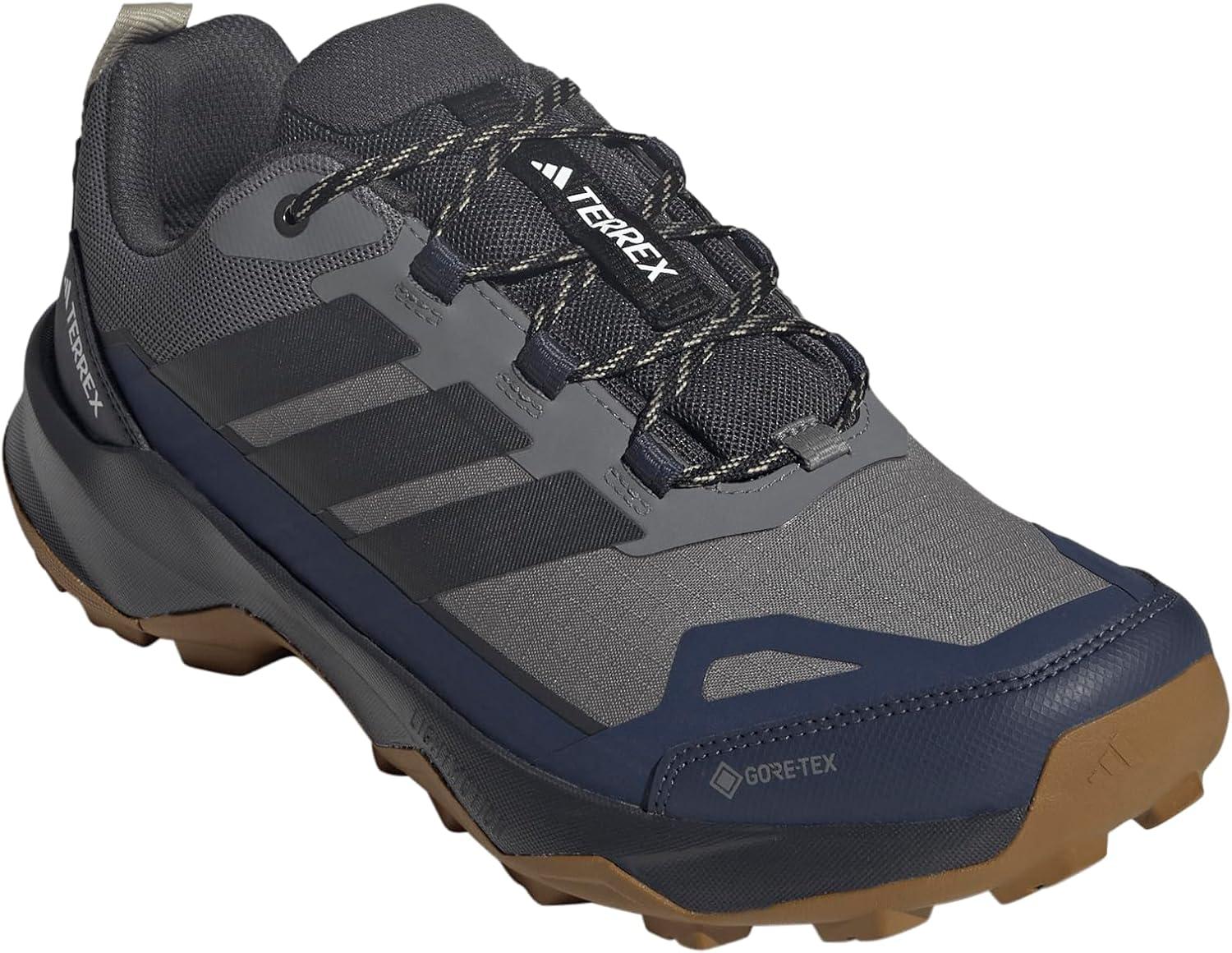 image:imageAdidas Mens Terrex Skychaser Ax5 Goretex Hiking ShoesGreyCarbonShadow Navy