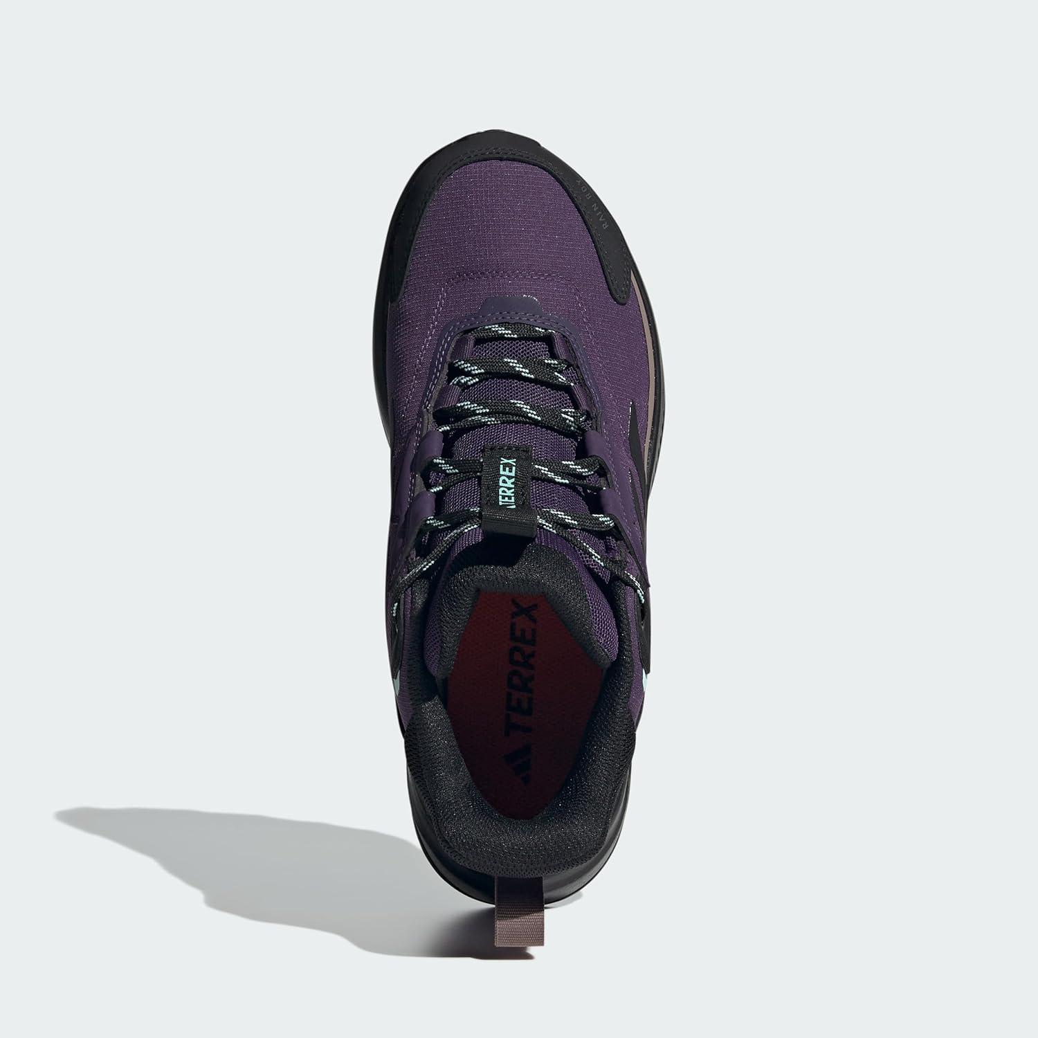 image:imageAdidas Womens Terrex Anylander Mid Top Rainrdy Hiking SneakersAurora PlumBlackTrace Brown