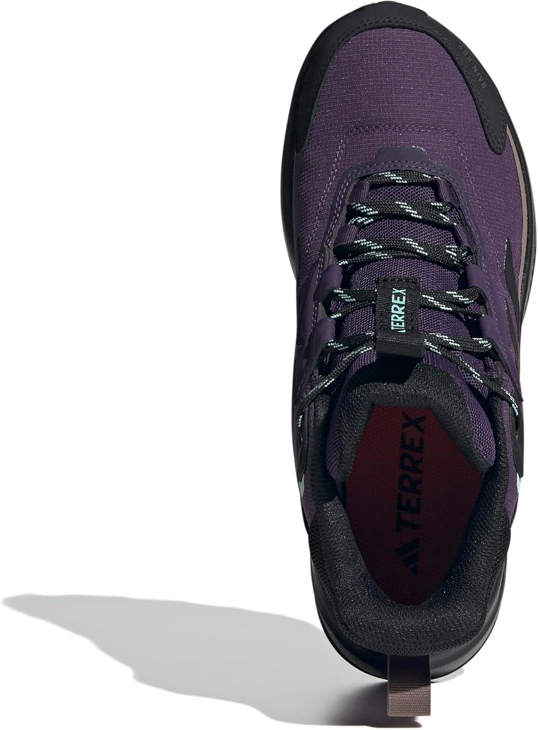 image:imageAdidas Womens Terrex Anylander Mid Top Rainrdy Hiking SneakersAurora PlumBlackTrace Brown