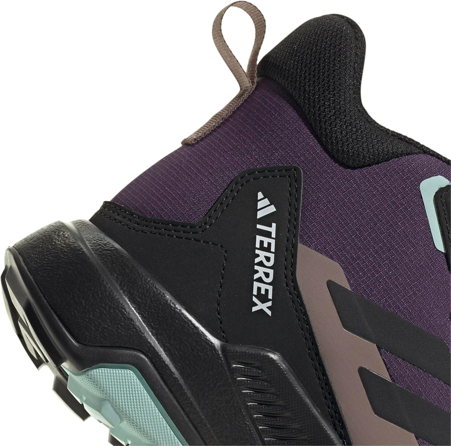 image:imageAdidas Womens Terrex Anylander Mid Top Rainrdy Hiking SneakersAurora PlumBlackTrace Brown