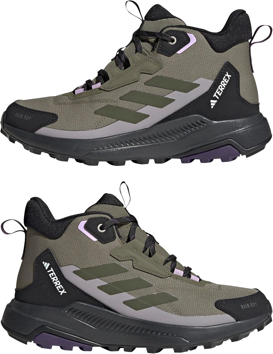 image:imageAdidas Womens Terrex Anylander Mid Top Rainrdy Hiking SneakersOlive StrataNight CargoBlack