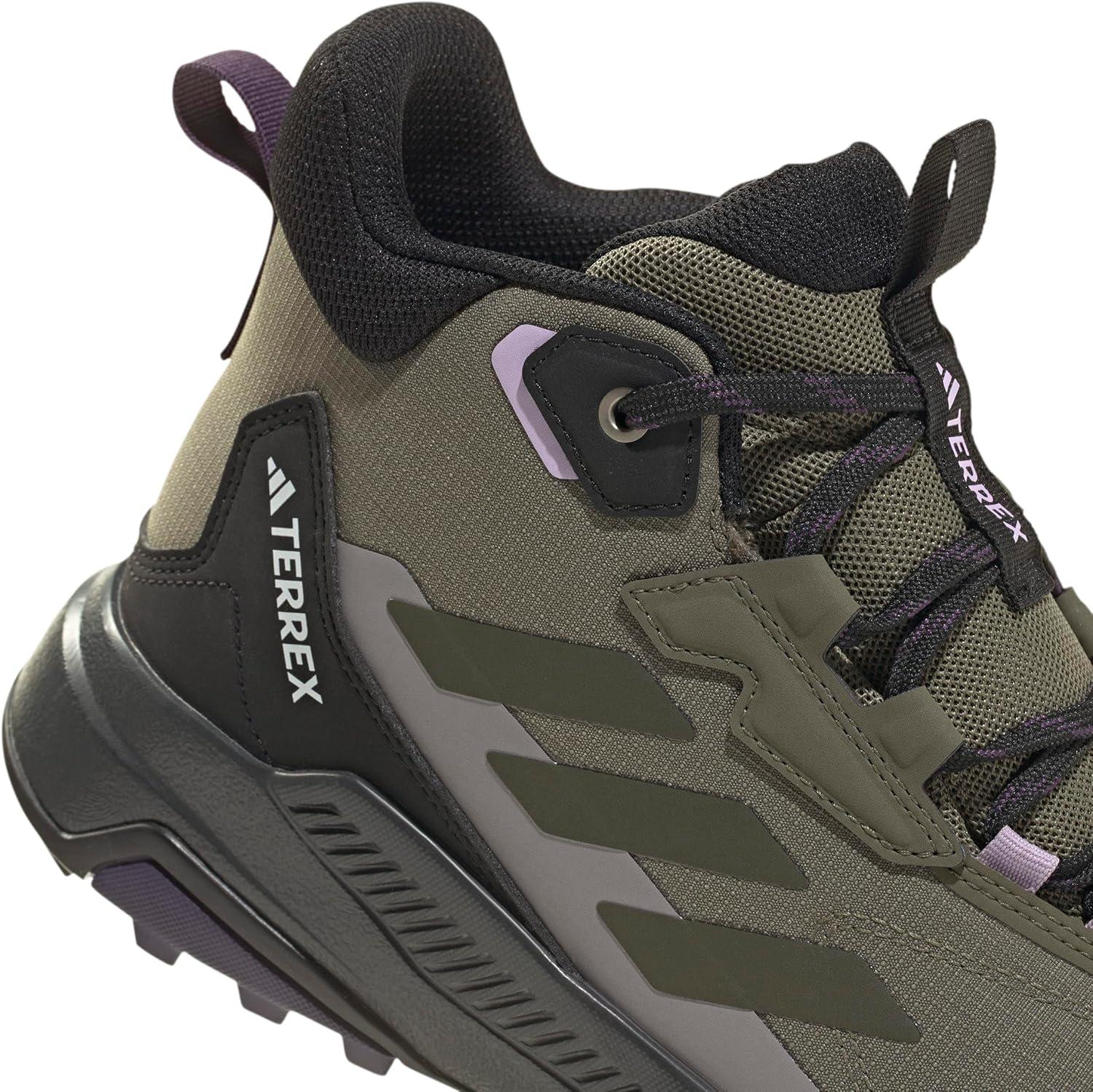 image:imageAdidas Womens Terrex Anylander Mid Top Rainrdy Hiking SneakersOlive StrataNight CargoBlack