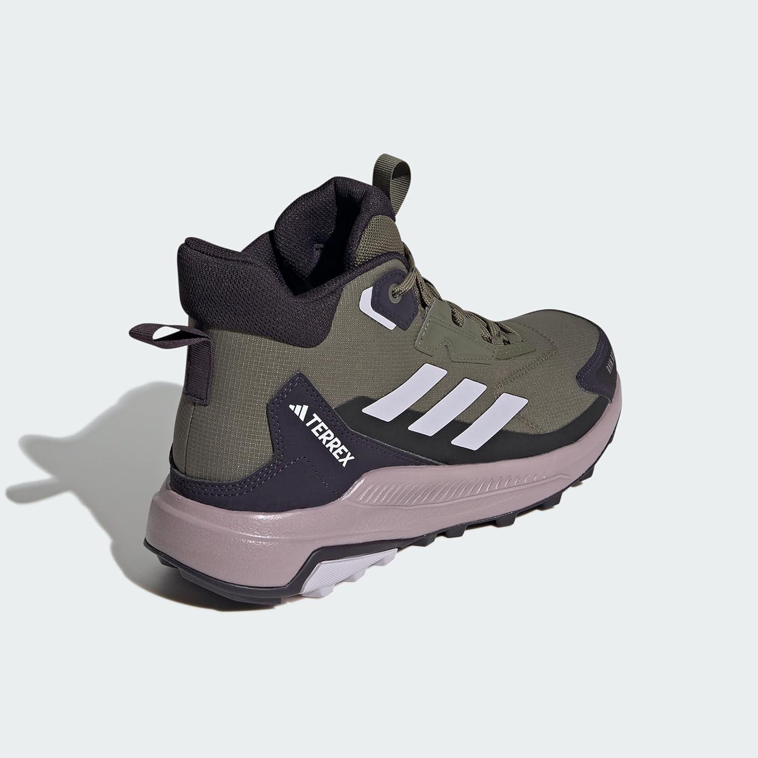 image:imageAdidas Womens Terrex Anylander Mid Top Rainrdy Hiking SneakersOlive StrataSilver DawnAmber Tint