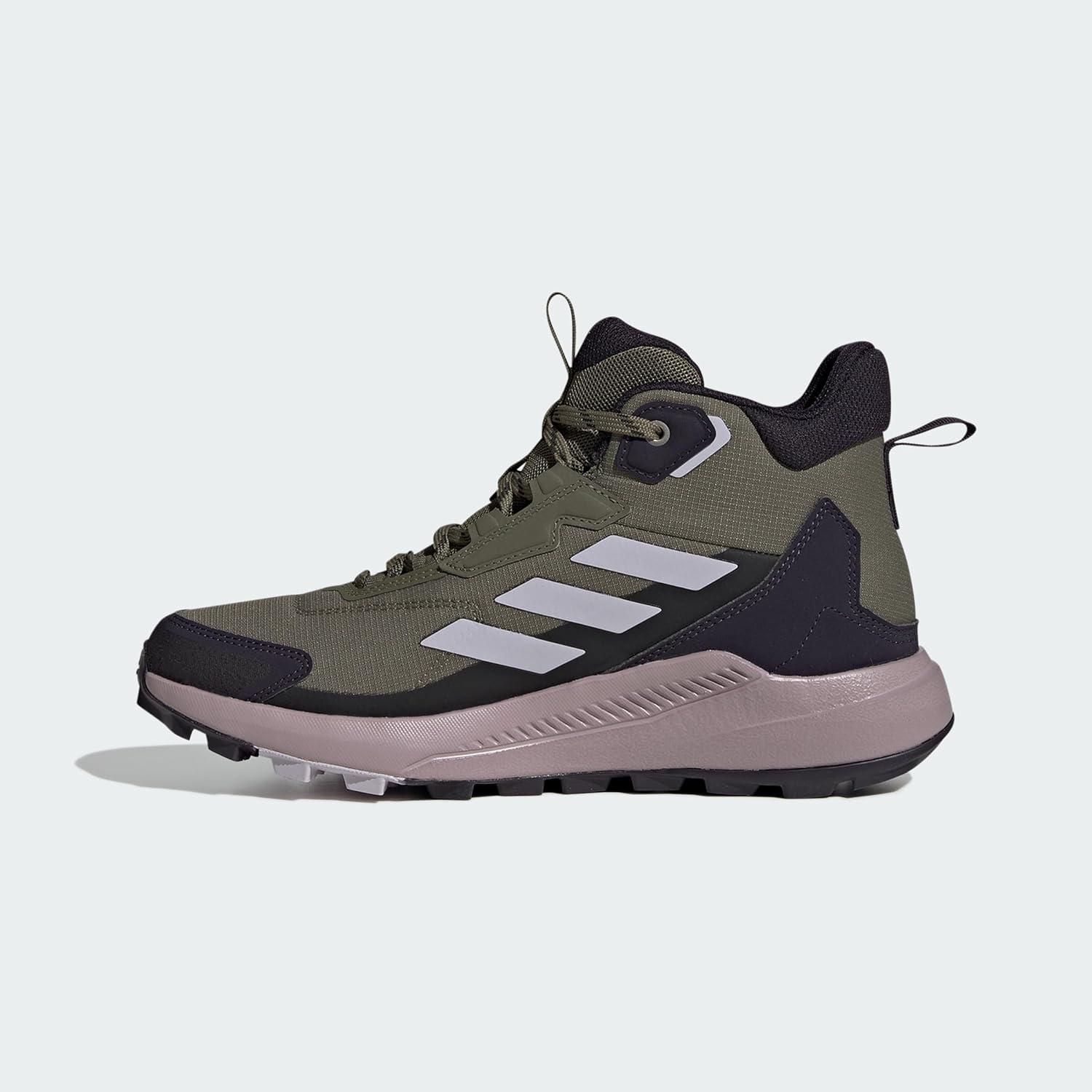 image:imageAdidas Womens Terrex Anylander Mid Top Rainrdy Hiking SneakersOlive StrataSilver DawnAmber Tint