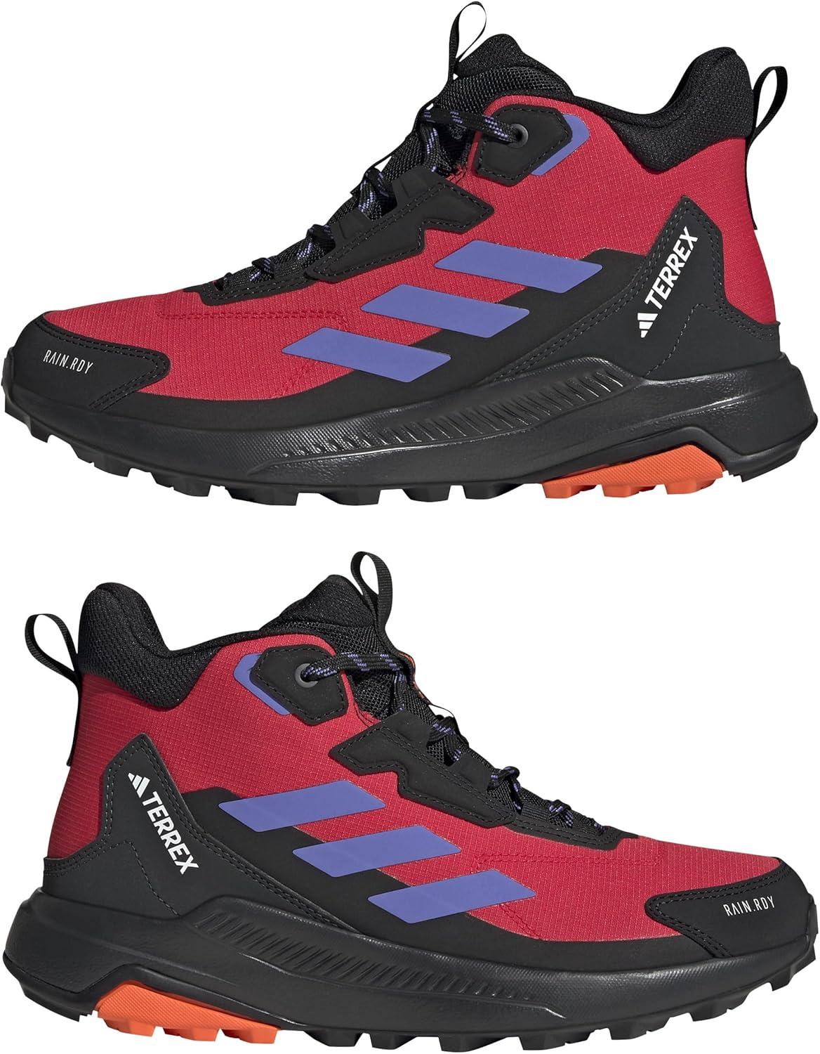image:imageAdidas Womens Terrex Anylander Mid Top Rainrdy Hiking SneakersPure Ruby Semi Cobalt Blue Core Black