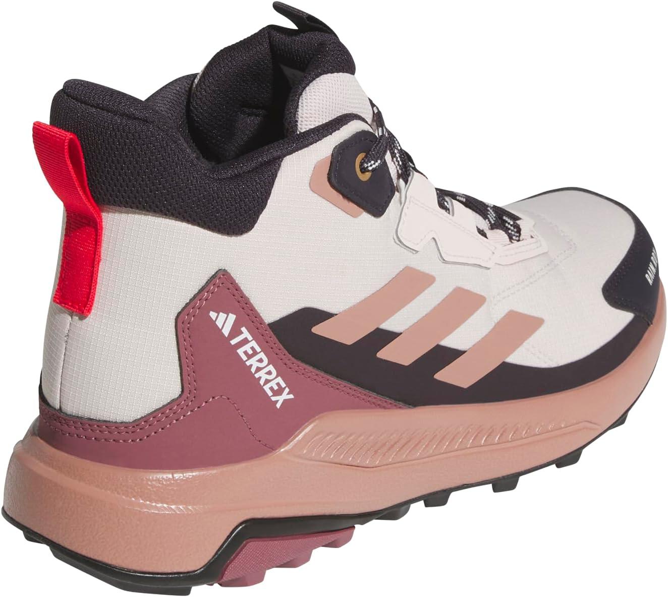 image:imageAdidas Womens Terrex Anylander Mid Top Rainrdy Hiking SneakersPutty MauveWarm ClayPure Ruby