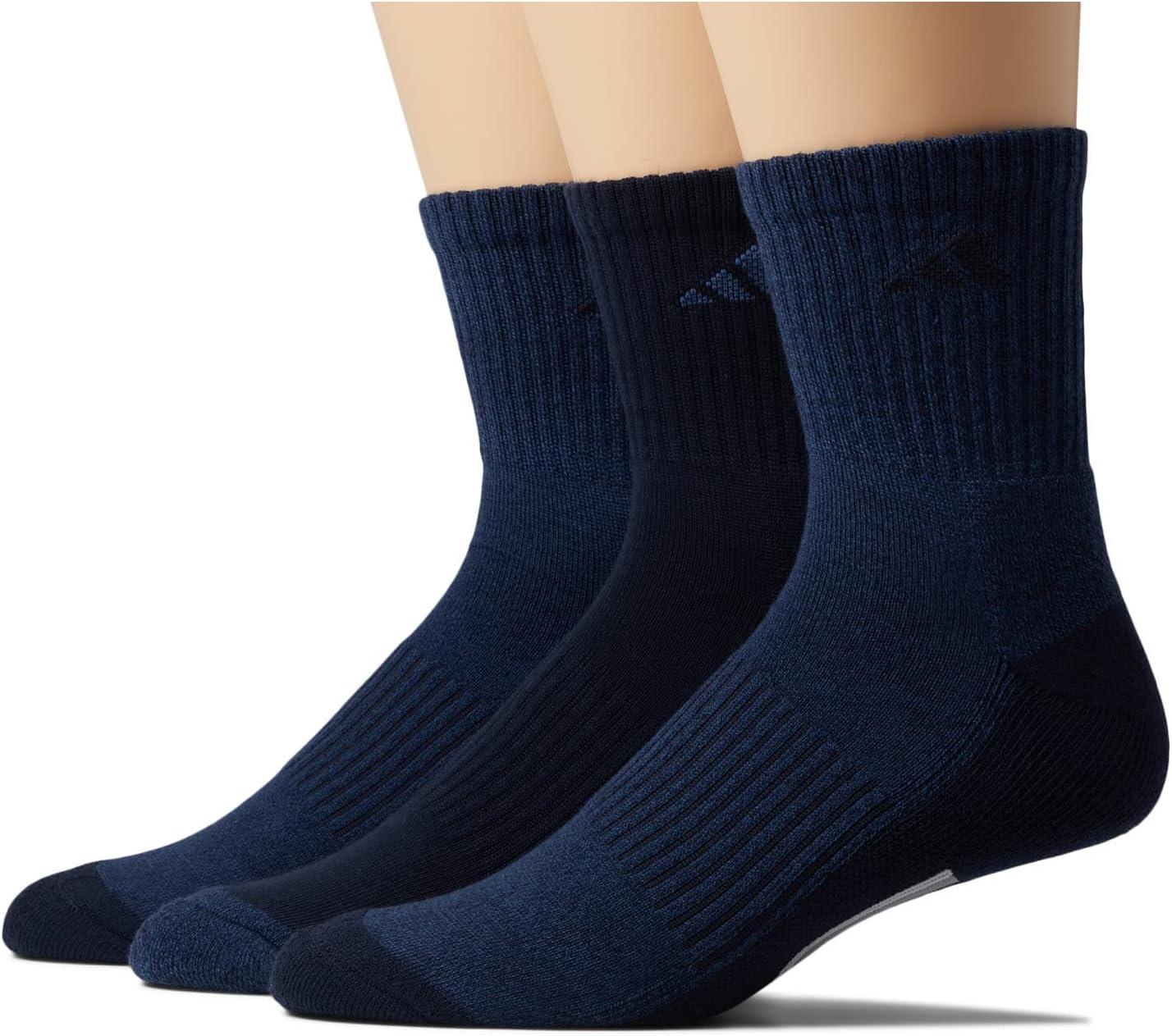 image:imageadidas Mens Cushioned X Socks 3 Pairs Multiple Heights Durable amp ComfortableNight Marine BlueLegend Ink BlueGreyMidcrew3