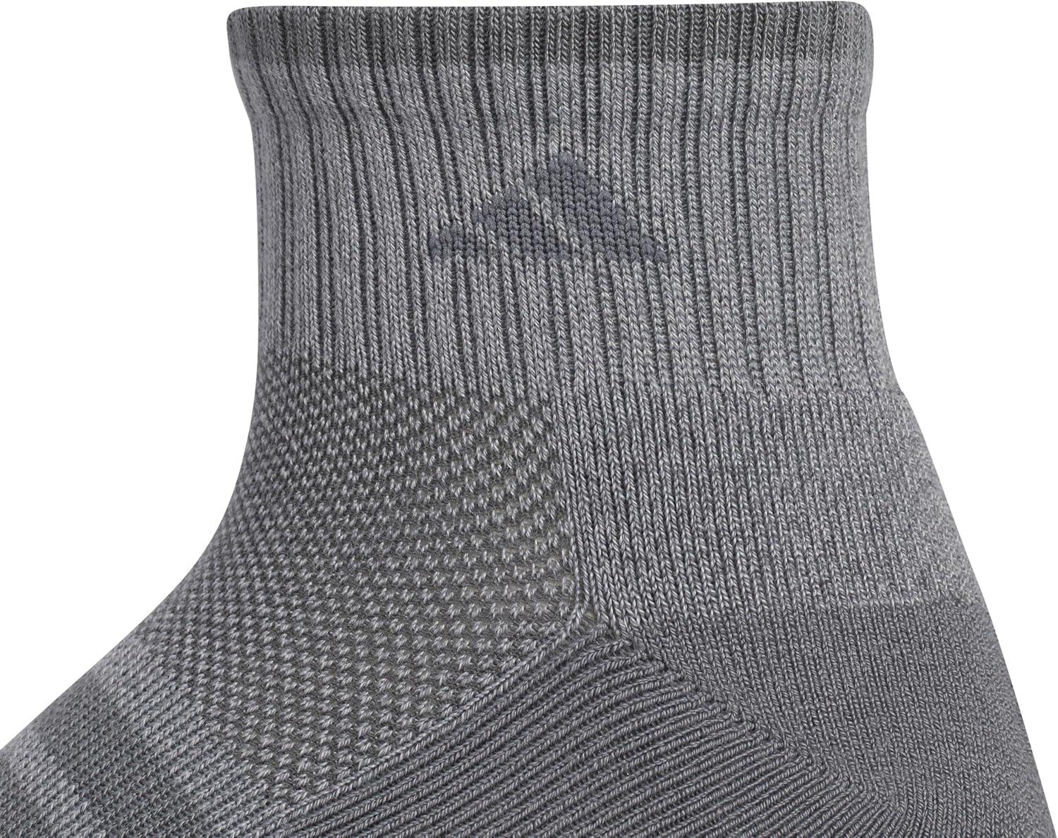 image:imageadidas Mens Cushioned X Socks 3 Pairs Multiple Heights Durable amp ComfortableOnix GreyGreyQuarter4