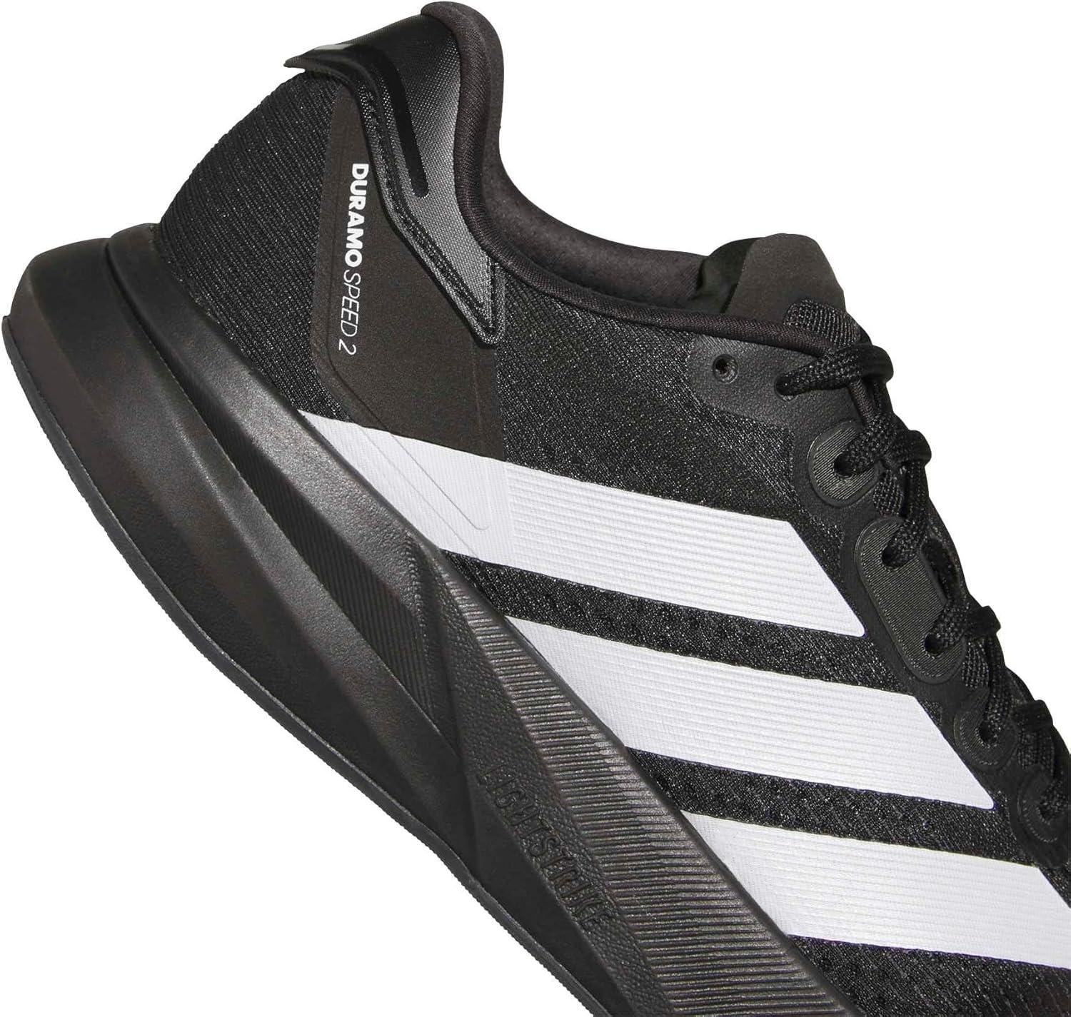 image:imageadidas Mens Duramo Speed 2 Running ShoeBlackWhiteCarbon