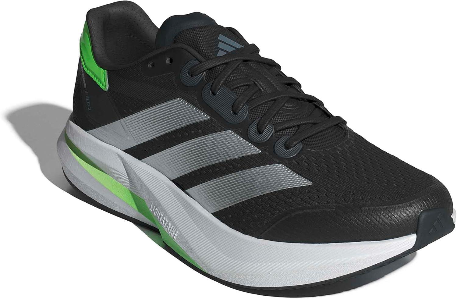 image:imageadidas Mens Duramo Speed 2 Running ShoeCarbonMatte SilverLime Burst