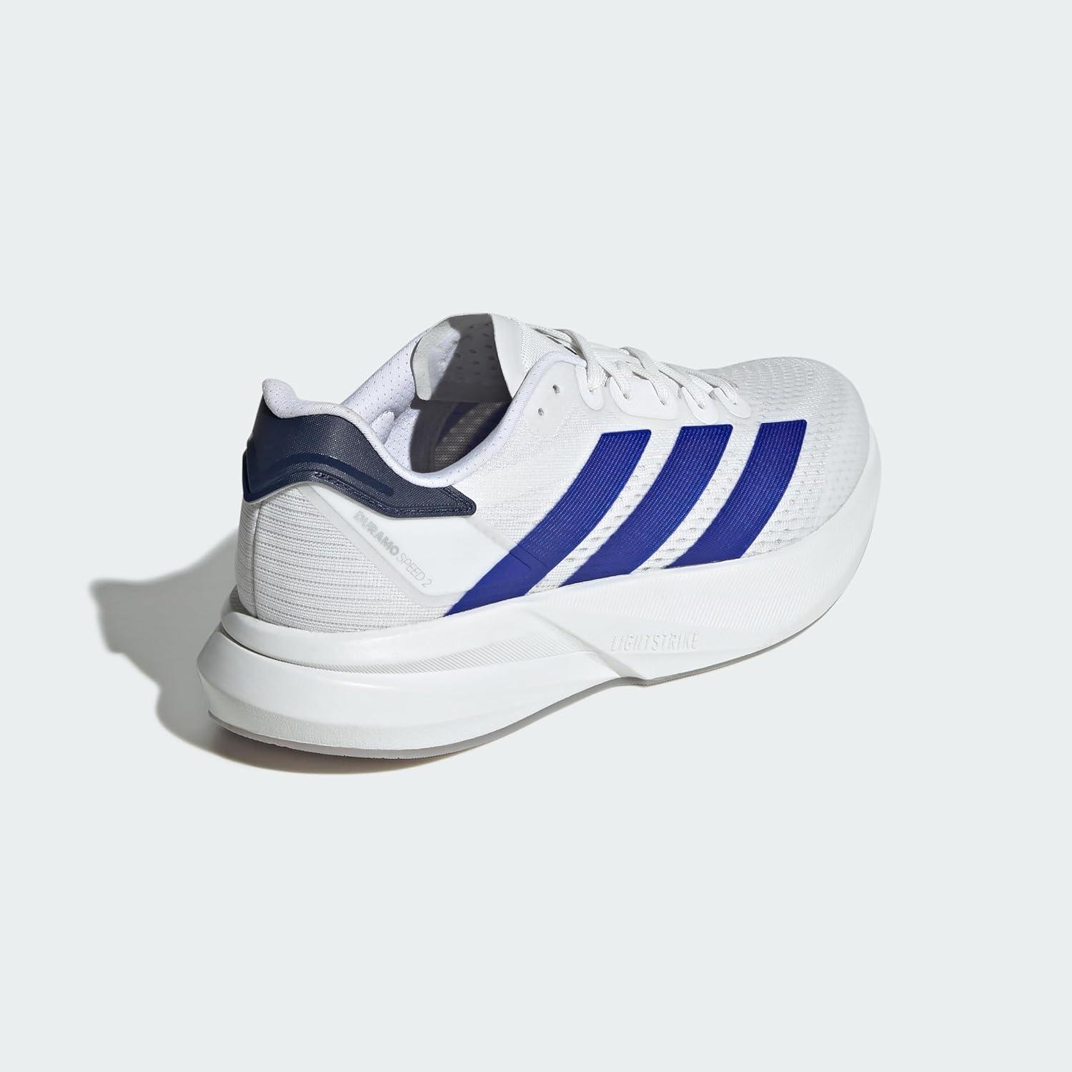 image:imageadidas Mens Duramo Speed 2 Running ShoeCloud White Lucid Blue Dark Blue