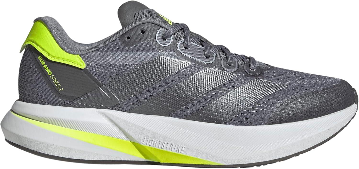 image:imageadidas Mens Duramo Speed 2 Running ShoeGreyIron MetallicLucid Lemon