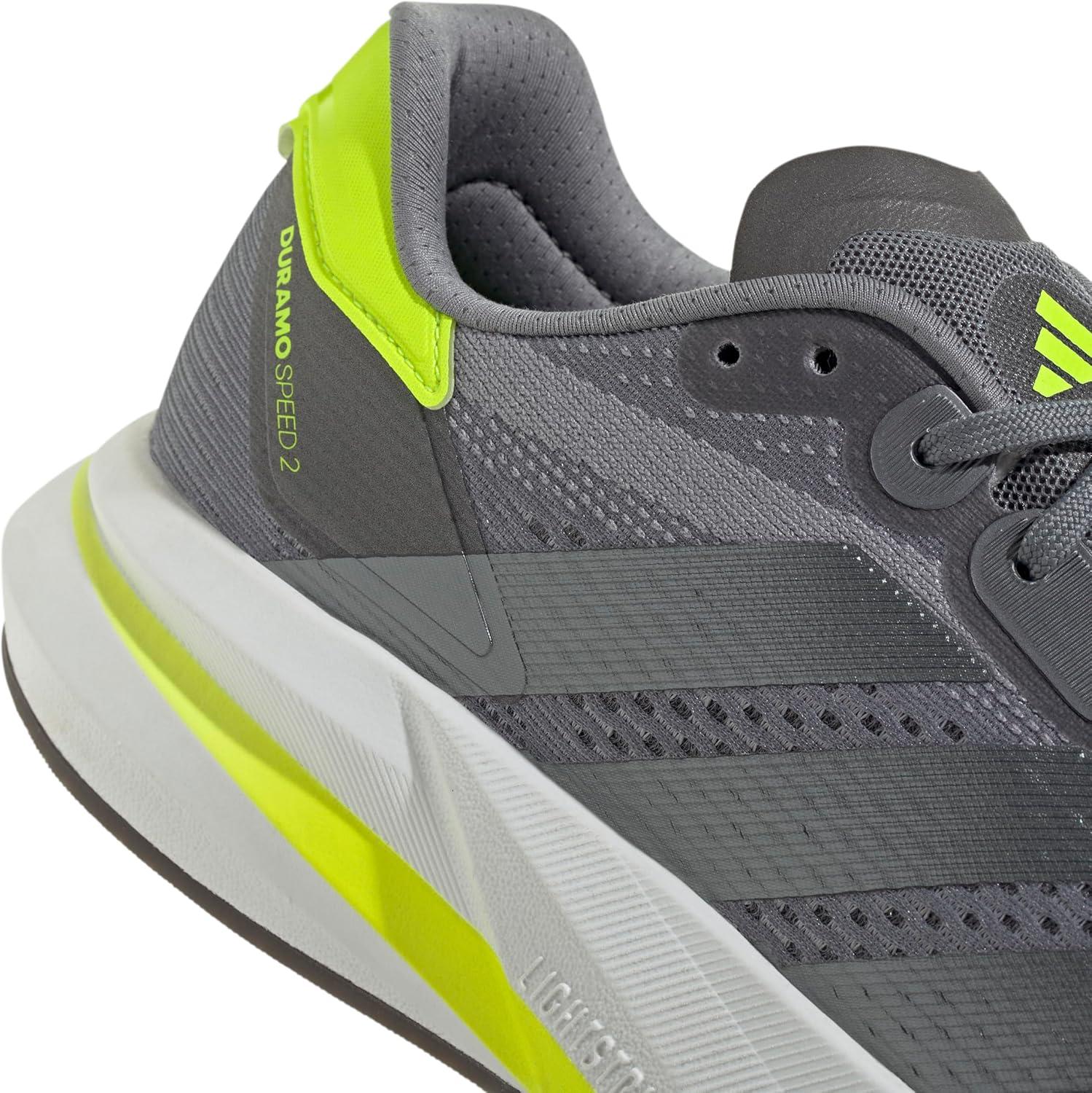 image:imageadidas Mens Duramo Speed 2 Running ShoeGreyIron MetallicLucid Lemon