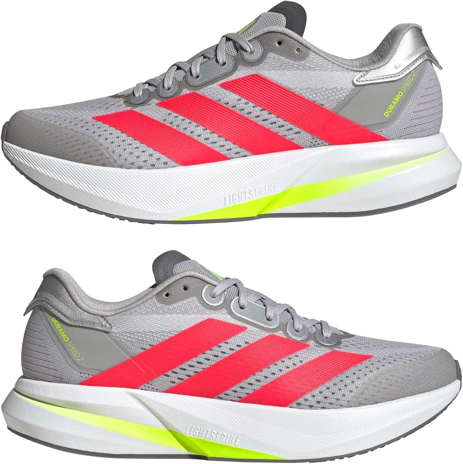 image:imageadidas Mens Duramo Speed 2 Running ShoeGreyLucid RedLucid Lemon