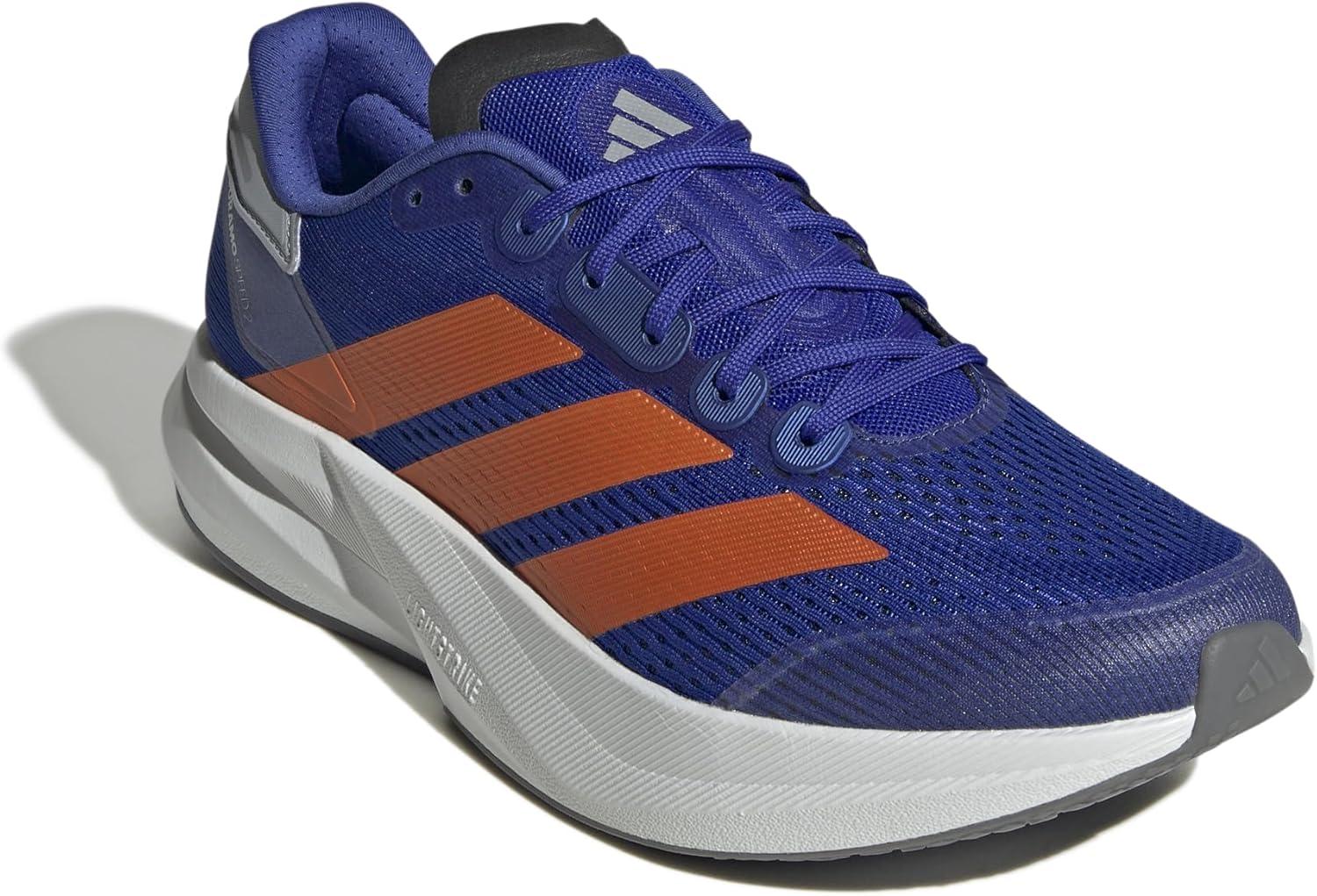 image:imageadidas Mens Duramo Speed 2 Running ShoeLucid Blue Impact Orange Halo Silver