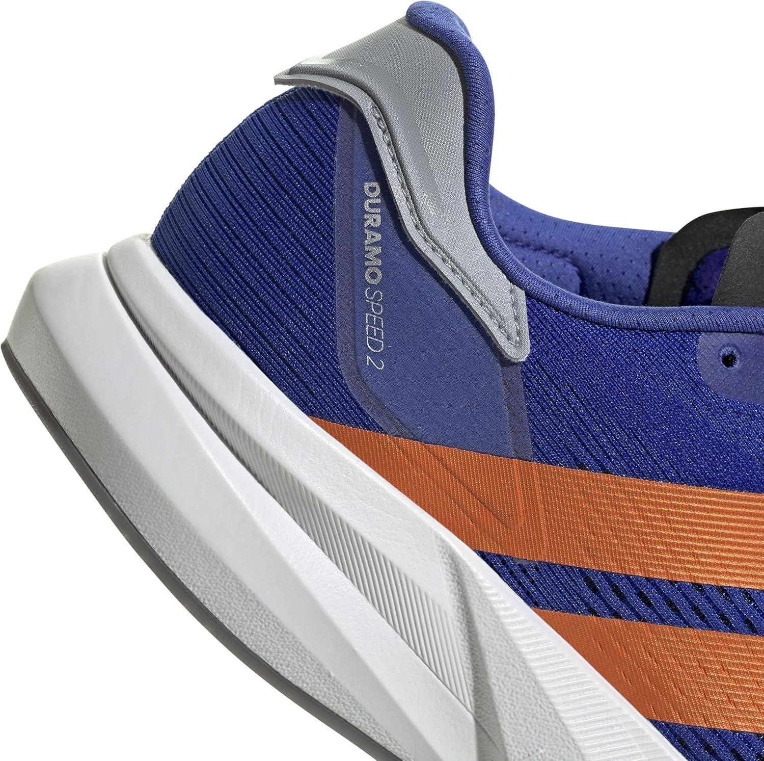 image:imageadidas Mens Duramo Speed 2 Running ShoeLucid Blue Impact Orange Halo Silver