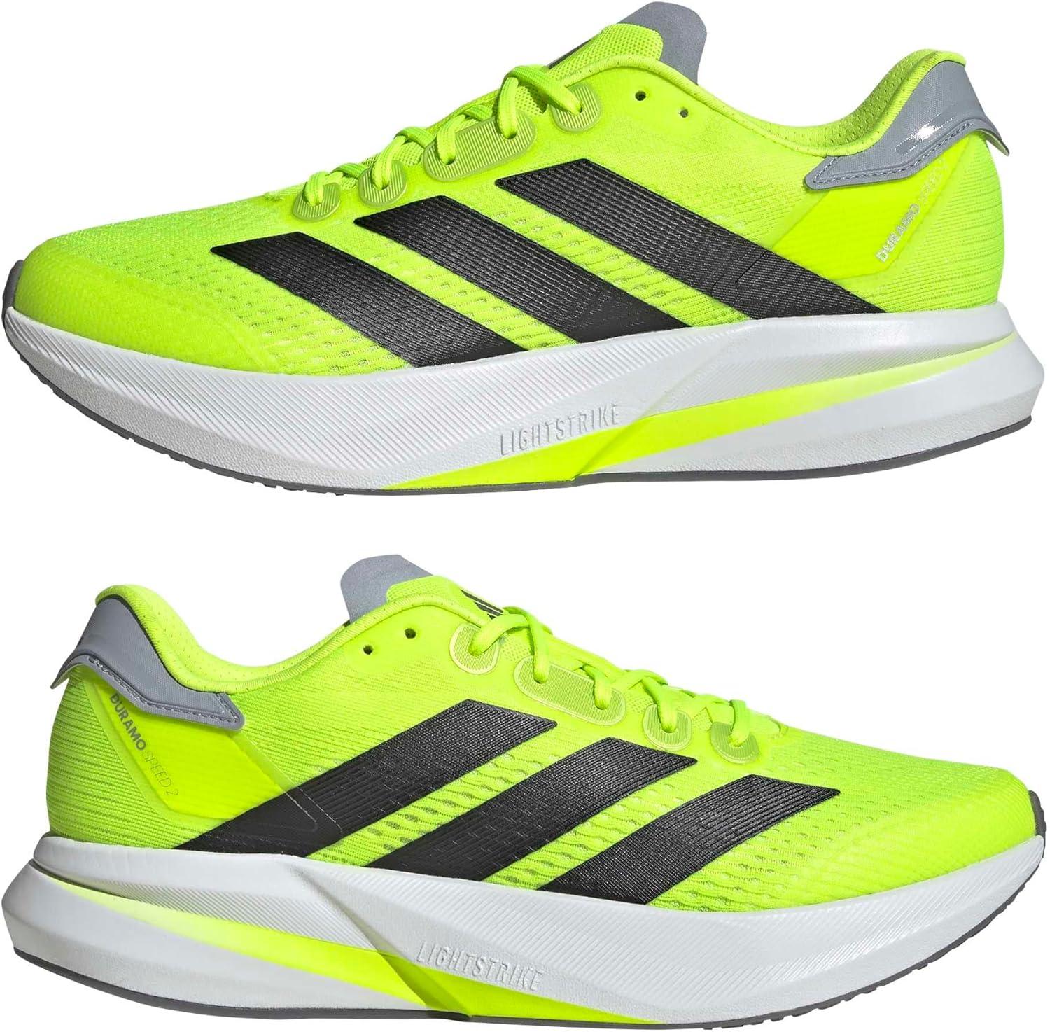 image:imageadidas Mens Duramo Speed 2 Running ShoeLucid LemonBlackHalo Silver