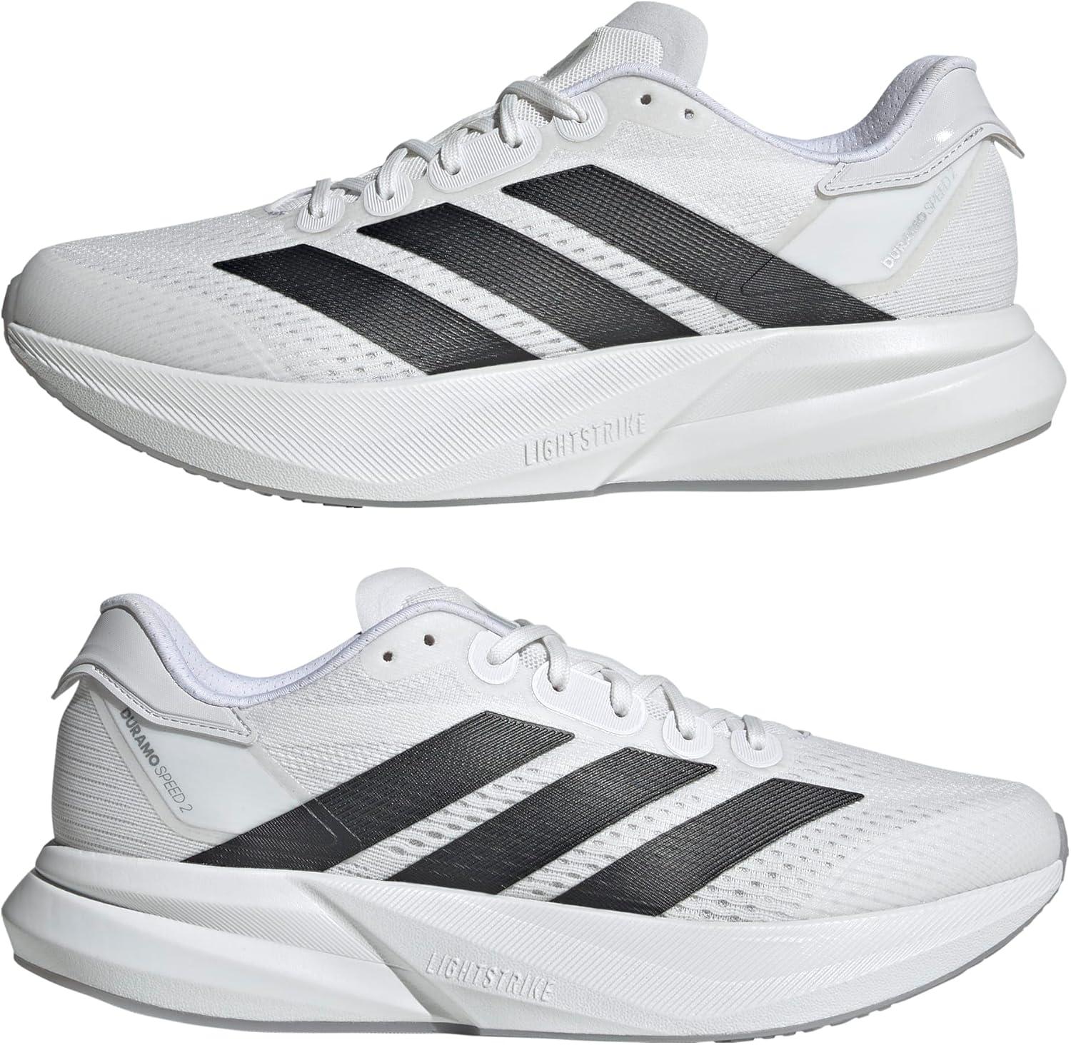 image:imageadidas Mens Duramo Speed 2 Running ShoeWhiteBlackHalo Silver