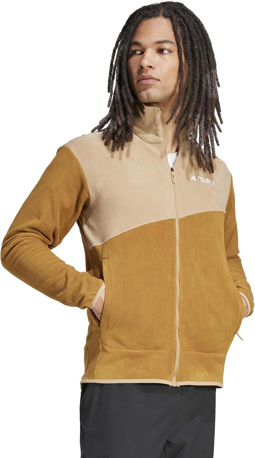 image:imageadidas Mens Terrex Multi FullZip Fleece Hiking JacketBronze StrataCardboard
