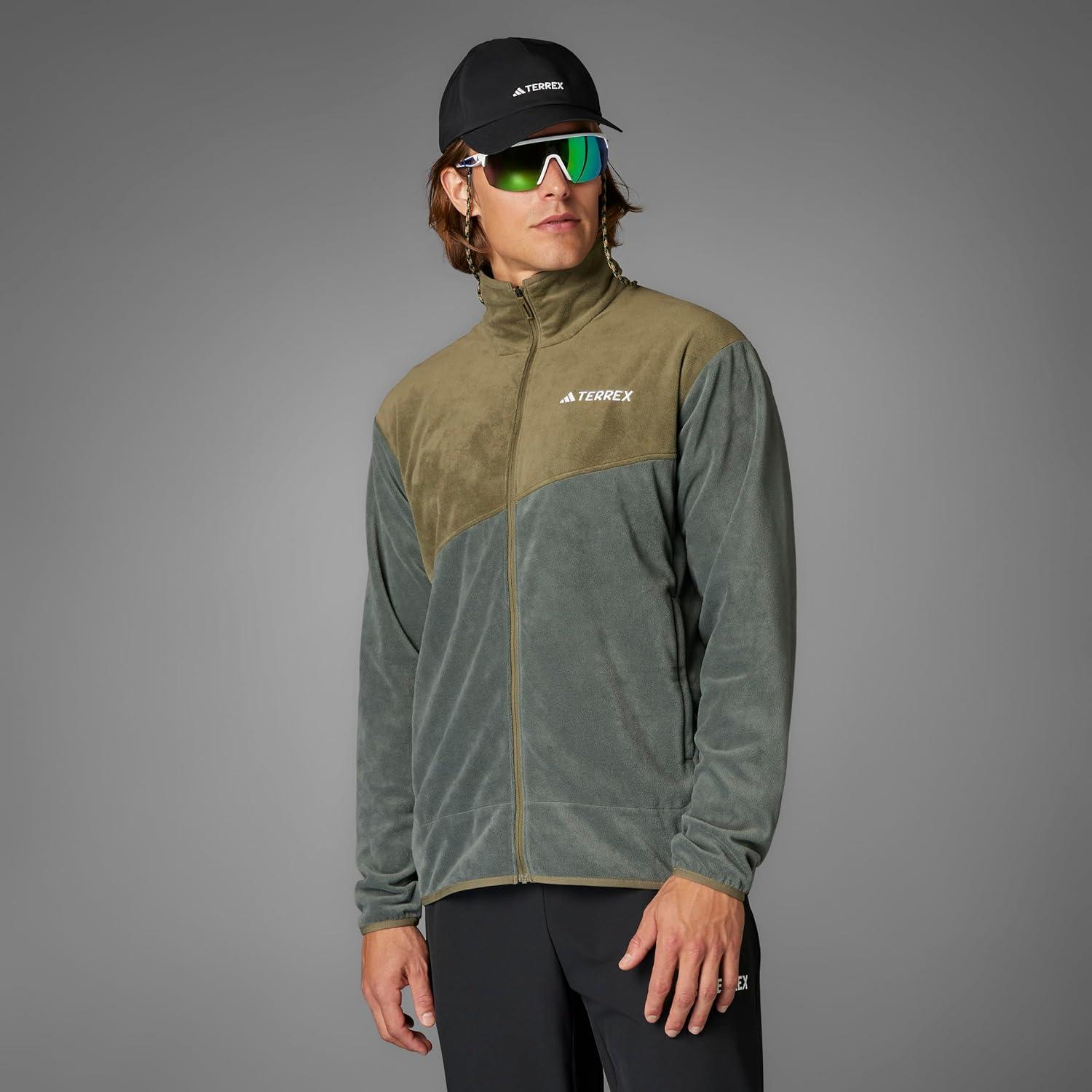 image:imageadidas Mens Terrex Multi FullZip Fleece Hiking JacketIvyOlive Strata